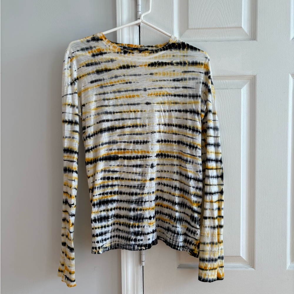 Proenza Schouler Yellow and Black Striped Top
